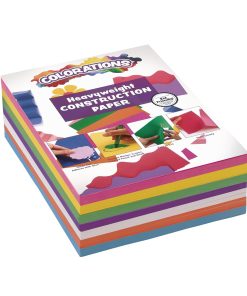 Colorations Construction Paper for Kids - 7 Bright Colors - 600 Bulk Sheets of 9X12 - Assorted Pack of Heavy-Duty Craft Paper. Bulk School Supplies